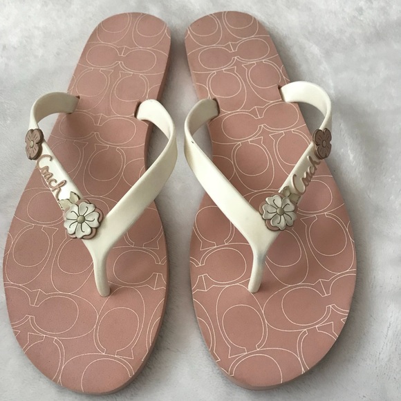 Coach Flip Flops Sandals Slippers 8 - Picture 2 of 5